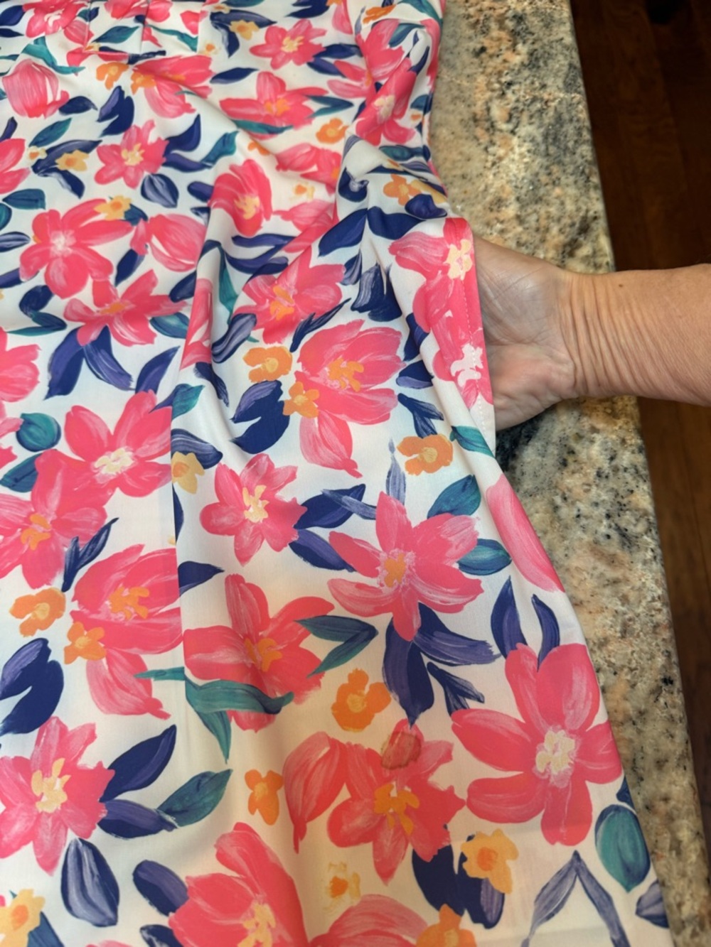 Stella Parker Floral Sleeveless Shift Dress Size M Pink Blue Spring Summer - Picture 4 of 10